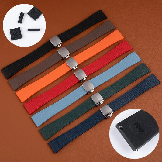 Cinturino per orologio in gomma FKM di alta qualità, trama Pixel, 18/19/20/21/22 mm, CTS Watchbands, per orologi subacquei tradizionali uomo/donna