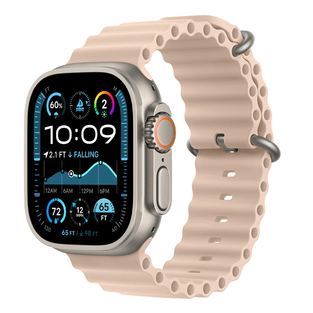 Bracelet Ocean pour Apple Watch Ultra 3 2, 49mm 46mm 44mm 40mm 45mm 41mm 42mm, Correa Bracelet iWatch Series 11 10 9 SE 8 7 6 5 4
