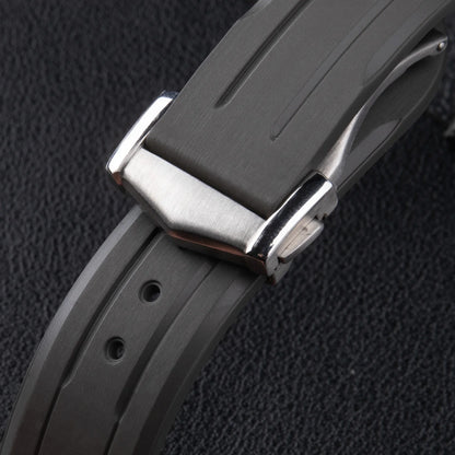 Bracelet de montre Premium 21 mm en caoutchouc fluoré FKM pour Omega, compatible avec Seamaster 600 43,5 mm, Speedmaster Chronoscope, cadran Super Racing