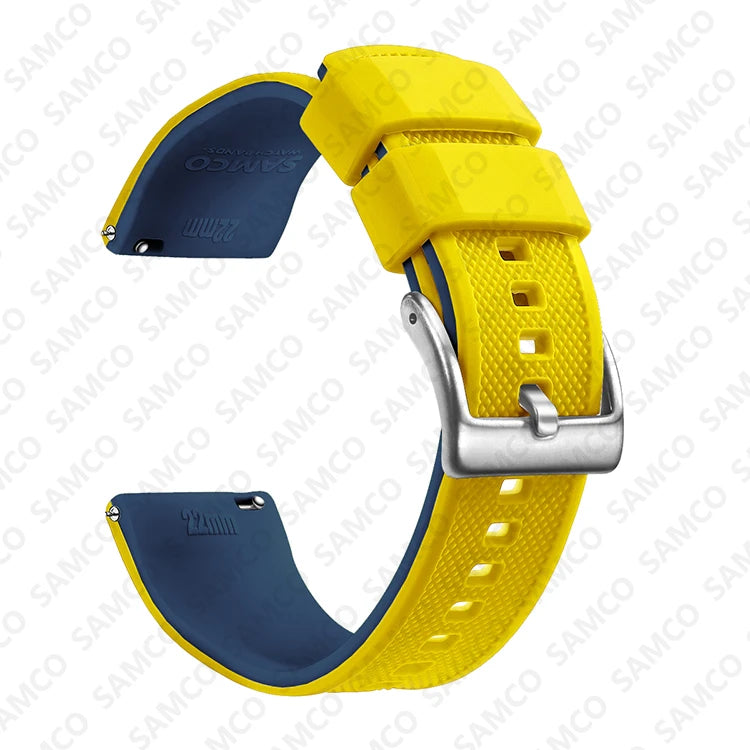 Bracelet de montre en Silicone de qualité supérieure, 18mm 20mm 22mm, à dégagement rapide, en caoutchouc, de remplacement