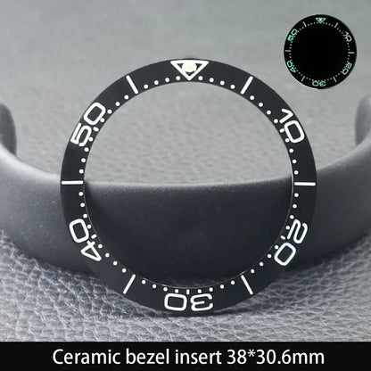 38mm x 30.6mm Sloped Ceramic Bezel GMT and Diving Watch Insert for 40mm Men's Watch Replacement Watch Bezel Inserts
