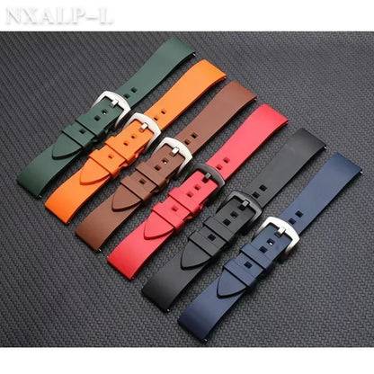 Silicone Watch Strap 18mm 19mm 20mm 21mm 22mm 24mm Waterproof Sport Band for Men for Rolex for Seiko Watch Replacement Strap