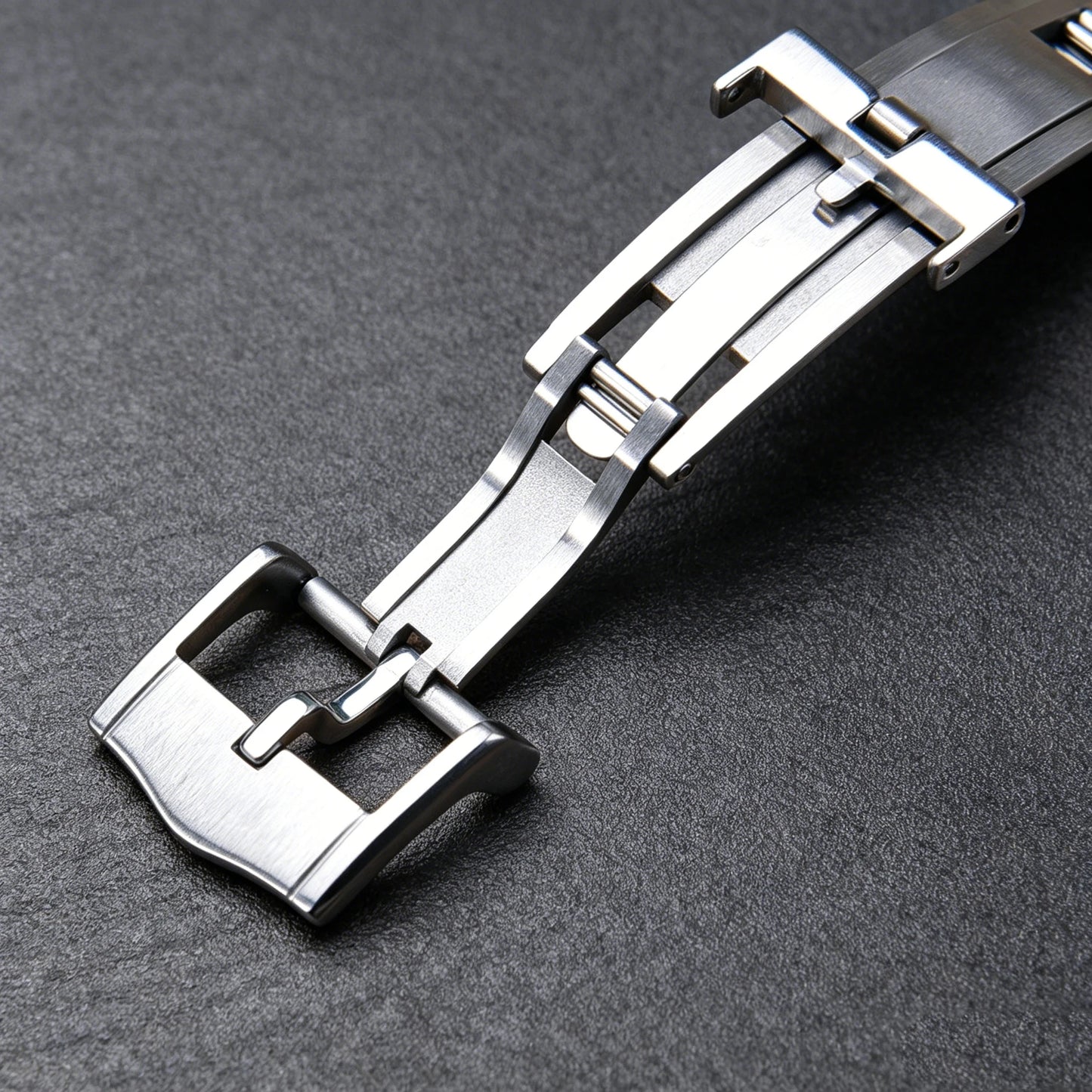 Fibbia a farfalla per orologio 16mm 18mm in acciaio inossidabile 316L, fibbia pieghevole per cinturino Delugs Omega Seiko Rolex, chiusura deployante