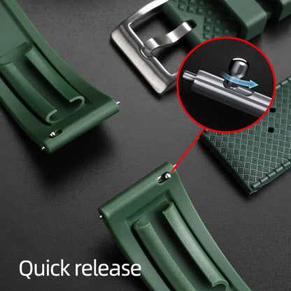 Cinturini per orologi in gomma verde premium – Sport – Disponibili varie texture – 1 pezzo