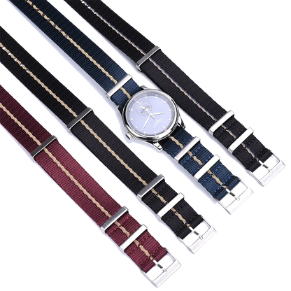 Premium Quality Smooth Nylon Watch Strap, 20mm 22mm, Casual Military, High-Density Green Seatbelt for Men's Watch Accessories