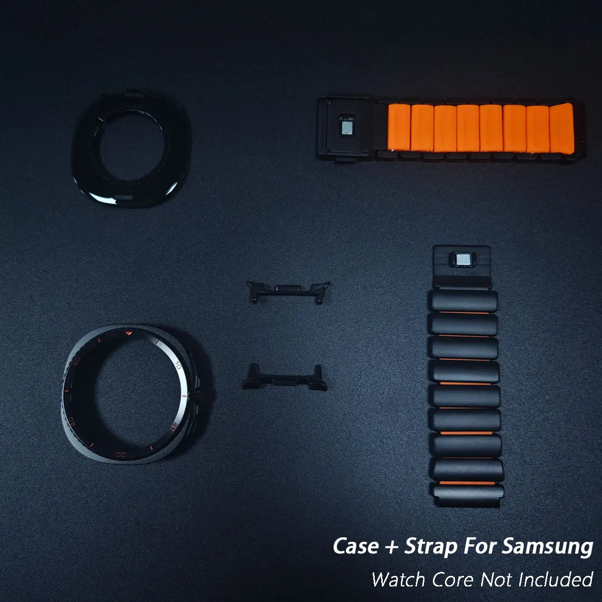 Bracelet de luxe + étui pour Samsung Galaxy Watch 8 40mm 44mm 8 Classic 46mm, étui à couverture complète, boucle magnétique