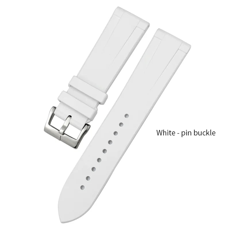 22mm FKM Watch Strap, High Quality, Flexible, Waterproof, Fluoro Natural Rubber, for Blancpain Fifty Fathoms S Watch