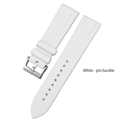 22mm FKM Watch Strap, High Quality, Flexible, Waterproof, Fluoro Natural Rubber, for Blancpain Fifty Fathoms S Watch