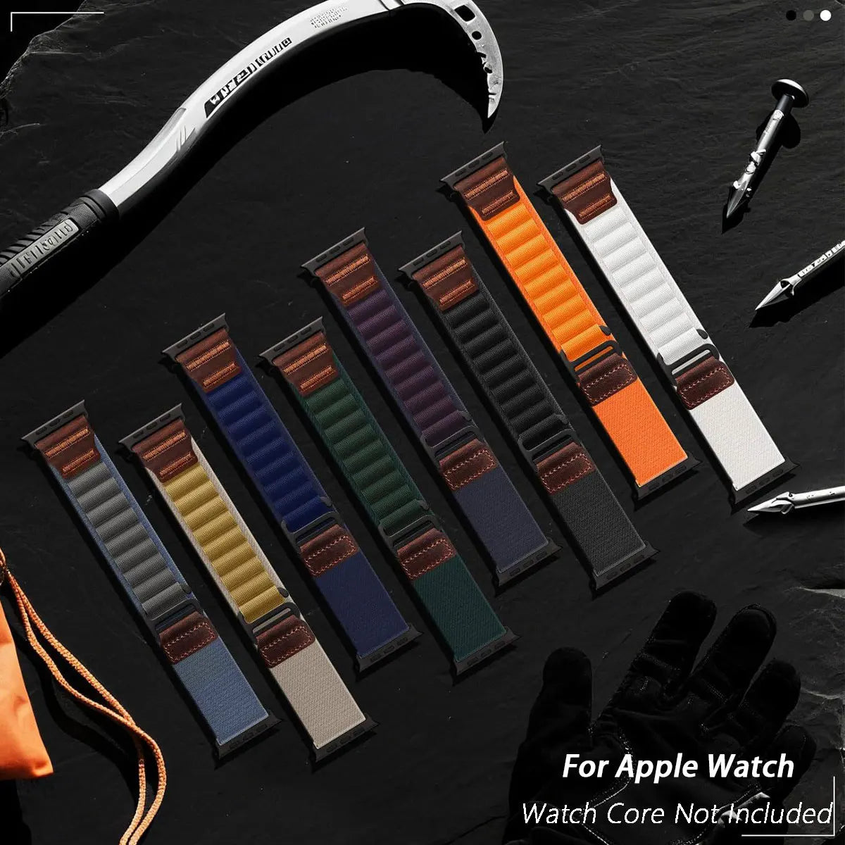 Bracelet en cuir Alpine Loop pour Apple Watch Ultra Series 11 10 9 8 7 6 5 SE