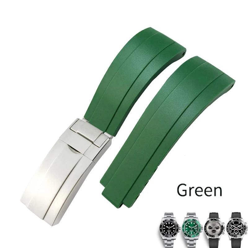 Bracelet de montre en caoutchouc et Silicone, 19mm 20mm 21mm 22mmmm, adapté pour Rolex Submariner GMT OYSTERFLEX Daytona DEEPSEA Seiko, étanche