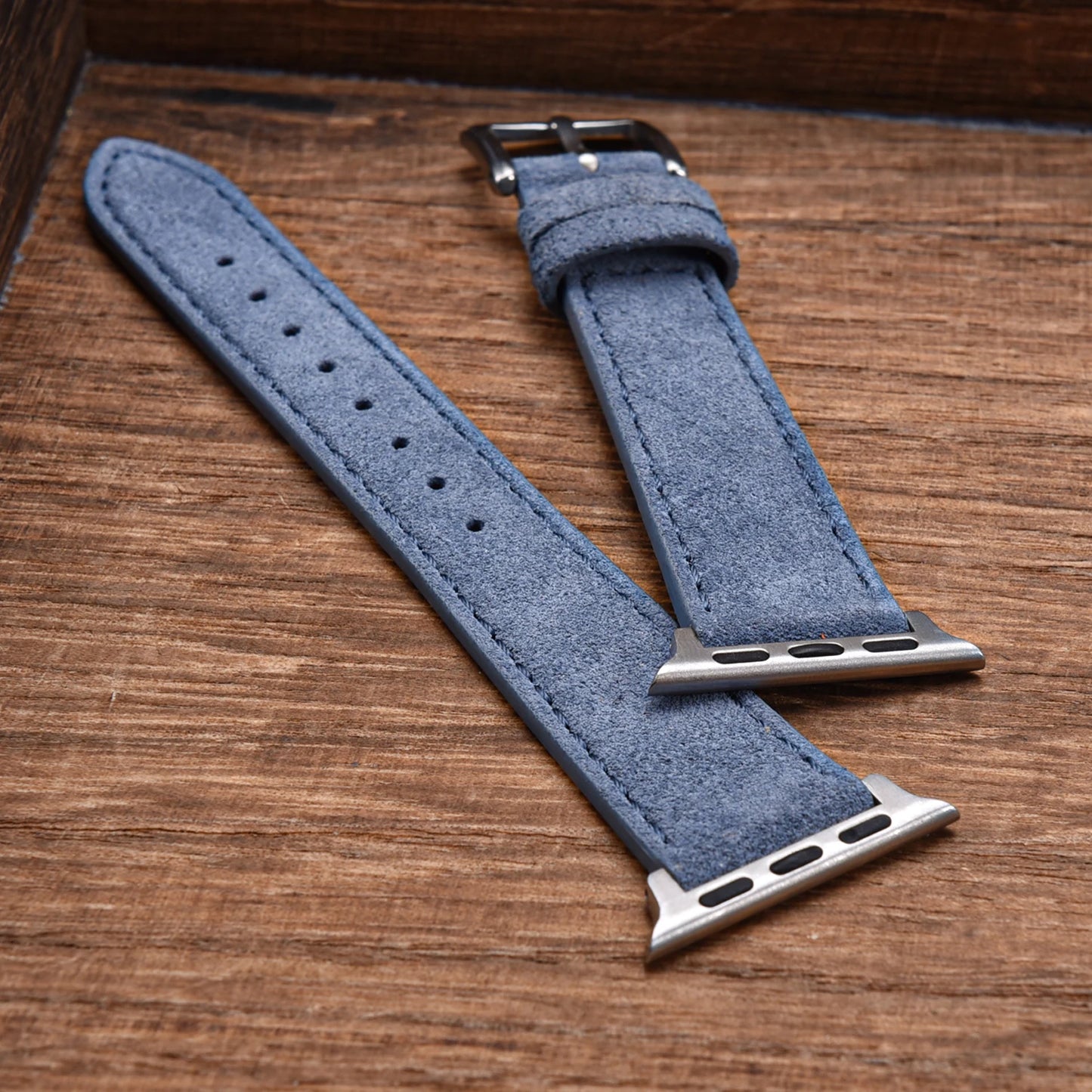 Cinturino per orologio in pelle scamosciata marrone 38mm 40mm 41mm per iWatch 8 7 6 5 SE, cinturino di ricambio 42mm 44mm 45mm per Apple Watch da donna e uomo