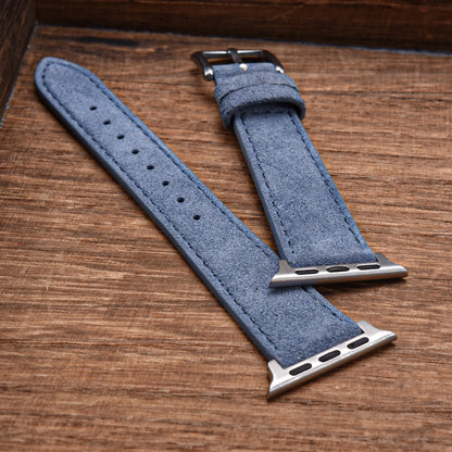 Cinturino per orologio in pelle scamosciata marrone 38mm 40mm 41mm per iWatch 8 7 6 5 SE, cinturino di ricambio 42mm 44mm 45mm per Apple Watch da donna e uomo