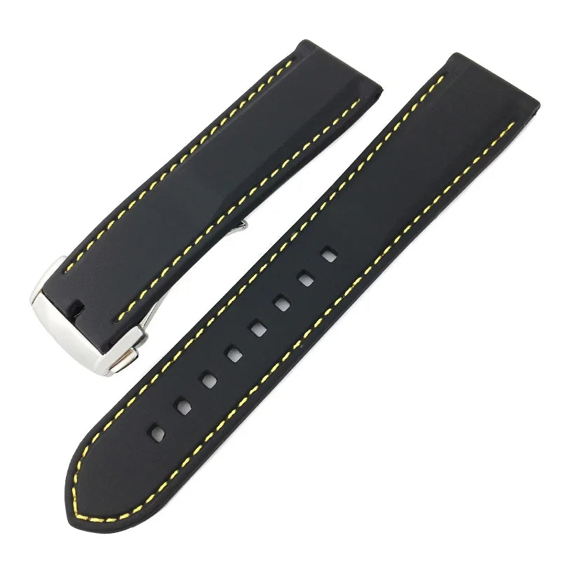 Soft Natural Rubber Watch Strap, 18mm 20mm 22mm, Suitable for HUAWEI GT SEIKO SKX IWC Tudor 19mm 21mm, Silicone for Tissot Diving Bracelet