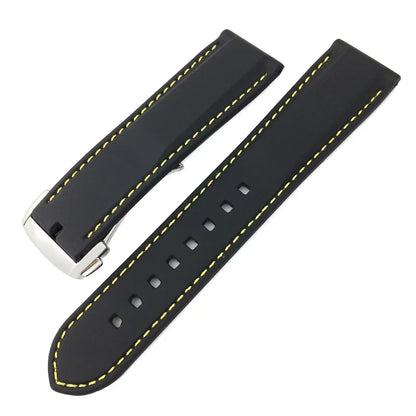 Soft Natural Rubber Watch Strap, 18mm 20mm 22mm, Suitable for HUAWEI GT SEIKO SKX IWC Tudor 19mm 21mm, Silicone for Tissot Diving Bracelet