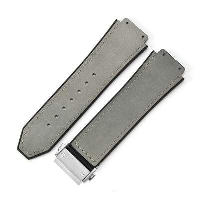 For Hublot BIGBANG Classic Fusion Leather Silicone Rubber Suede Watch Strap Dedicated Interface Lug System Band 26*19mm Bracelet