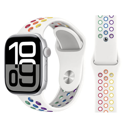 Bracelet en Silicone pour bracelets de montre Apple 46mm 44mm 45mm 40mm 41mm 42mm, Bracelet de Sport Correa iWatch série 11 10 9 SE 8 7 6 5