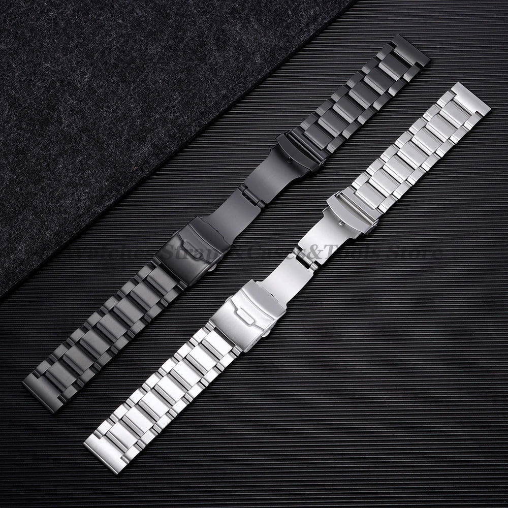 Solid 316L stainless steel watch bracelet, 18mm 20mm 22mm 24mm, for Seiko, Rolex, and Omega, luxury folding clasp bracelets