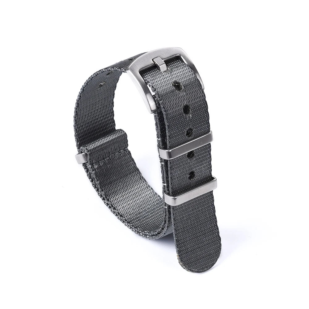 Premium Quality Nylon Fabric Seat Belts, 20mm 22mm, Army Sport Watch Straps, Durable Bracelets for Traditional Watches