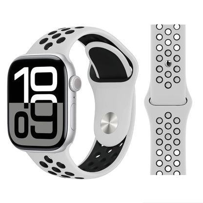 Bracelet en Silicone pour bracelets de montre Apple 46mm 44mm 45mm 40mm 41mm 42mm, Bracelet de Sport Correa iWatch série 11 10 9 SE 8 7 6 5
