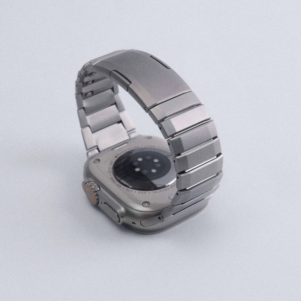 Bracelet de luxe en acier inoxydable pour Apple Watch Ultra 2 10 9 8 7 6 5 4, bracelet en métal pour iWatch 40mm 41mm 42mm 45mm 46mm 49mm