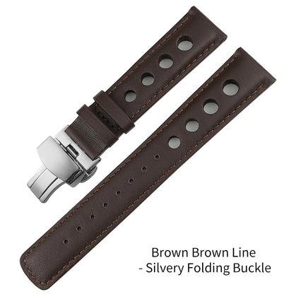 Bracelet de montre en cuir véritable pour hommes, 20mm, boucle papillon, pour Tissot T91 Racing Sports 1853 PRS516 T044