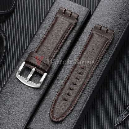 Genuine Leather Watch Strap for Swatch, 23mm, YOS440 413 424 440 447 448 449, Men's Sport Bracelet, Watch Accessories