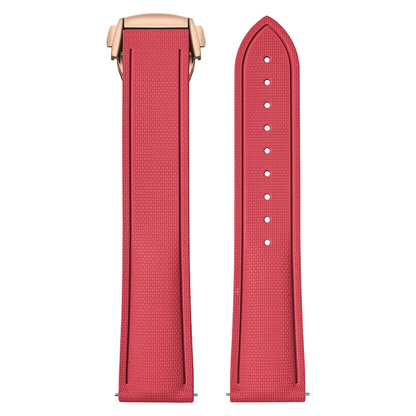 Bracelet montre en caoutchouc florocarbone - avec ou sans Surpiqures / Rapide / Déployante