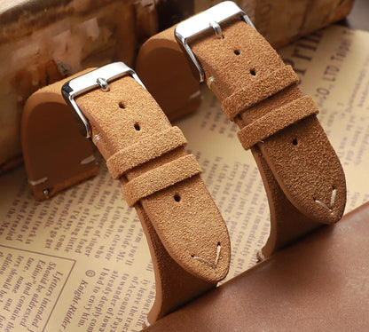 Cinturino per orologio in morbida pelle di vitello (scamosciata) - Universale