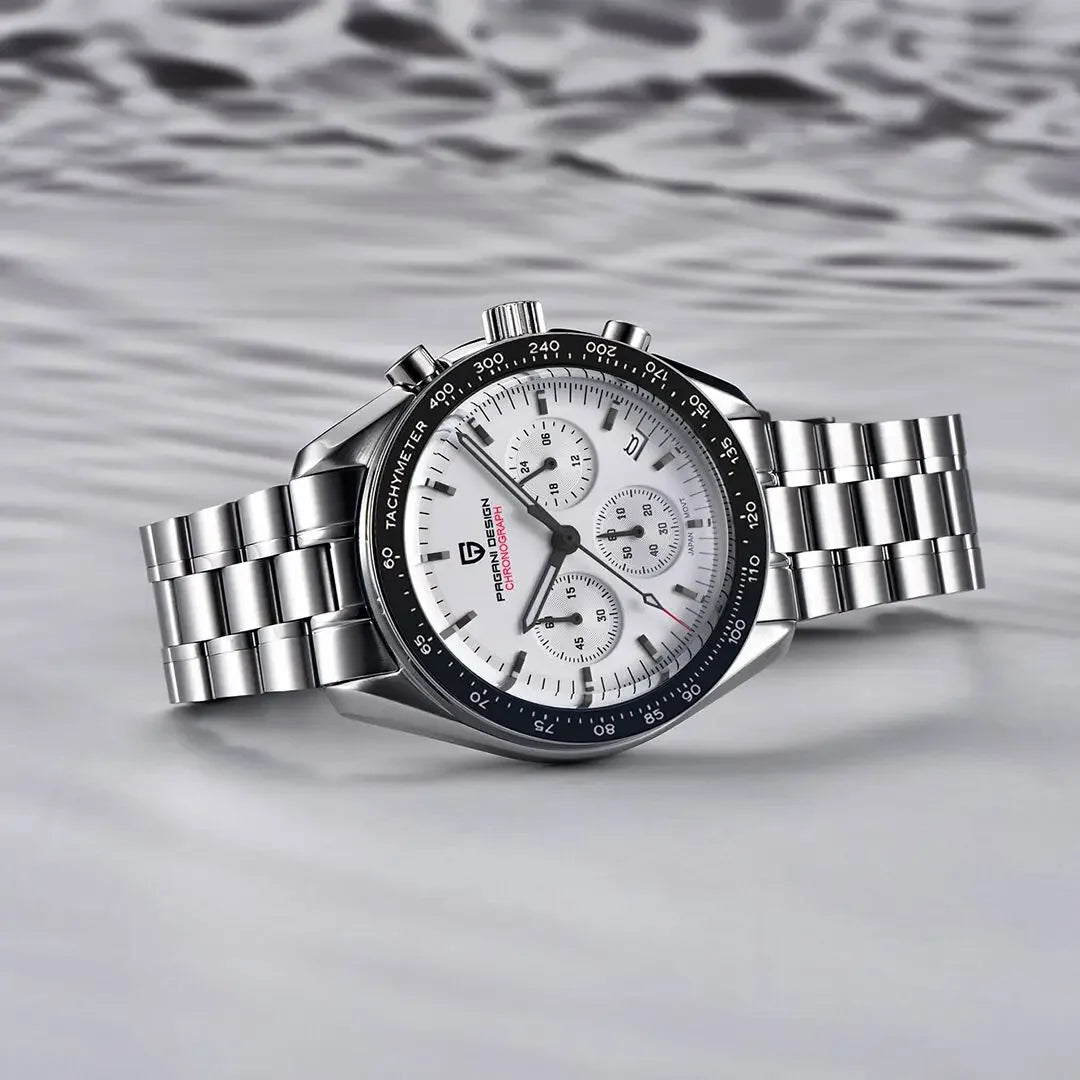 Montre Homme 40mm Chronographe à Quartz - PAGANI DS V5 PD1701 Sport AR Saphir