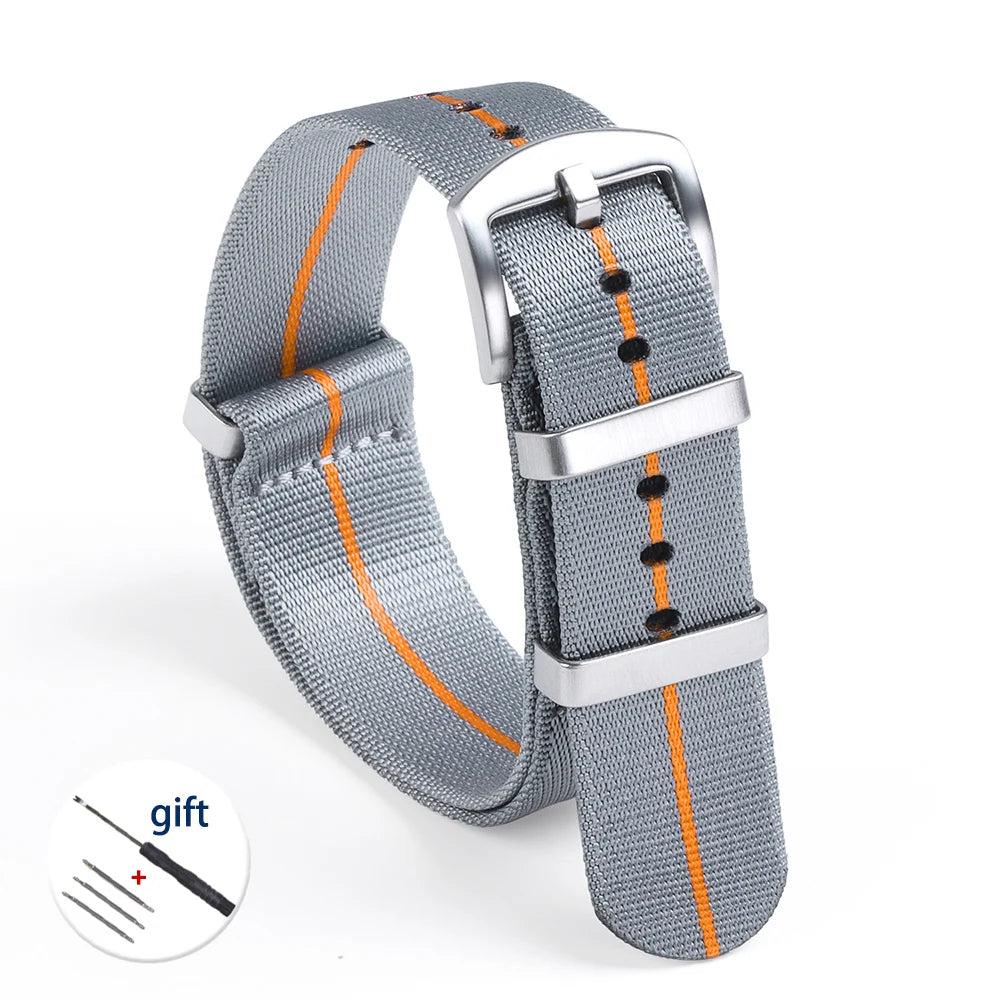 High-Quality Nylon Watch Strap, 18/20/22mm, High Density, Green, Military, Casual, Outdoor, Army, Replacement Strap