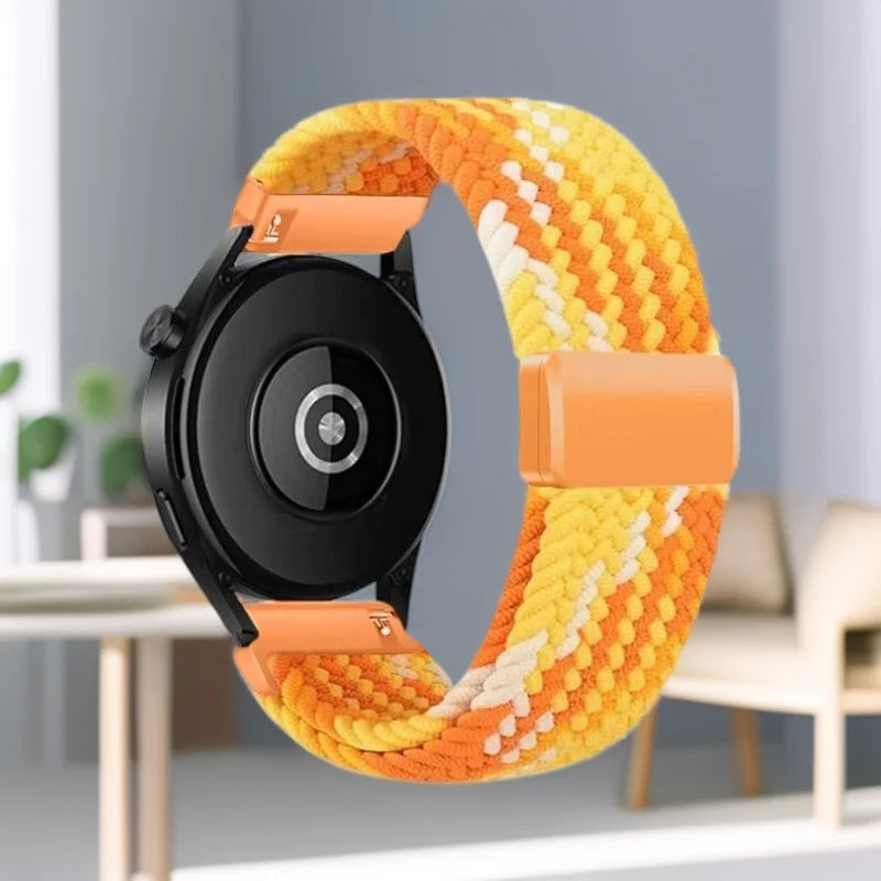 Cinturino magnetico in nylon da 18/20/22mm, 1 pezzo, per Samsung Watch4/5/6/7 Huawei GT4/GT3/Watch 4/Amazfit GTR4/stratos/Garmin Venu/Fenix 7