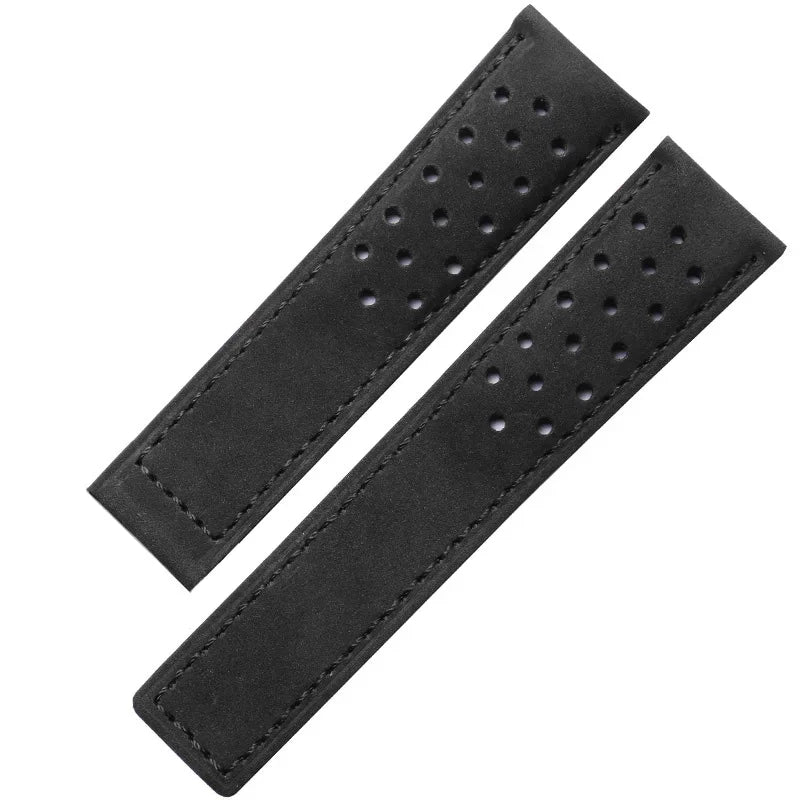 Bracelet de Montre Cuir Suède à Boucle Déployante - Universel