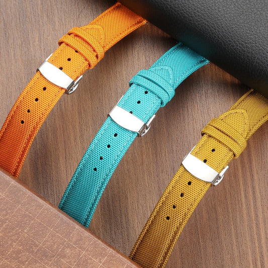 Cinturino per orologio in tela di nylon 18mm 19mm 20mm 21mm 22mm 24mm, cinturino impermeabile a sgancio rapido con fibbia deployante a farfalla