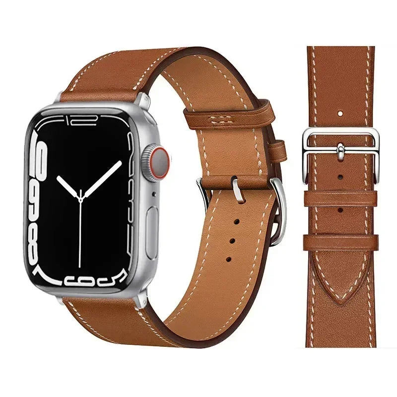 Bracelet de montre en cuir pour bracelets de montre Apple 46mm 44mm 41mm 45mm 38-42mm 40mm 49mm bracelet iWatch série 10-Ultra 9-8-7-SE-6-5-4-3