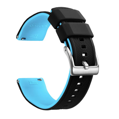 Bracelet de montre en Silicone de qualité supérieure, 18mm 20mm 22mm, à dégagement rapide, en caoutchouc, de remplacement