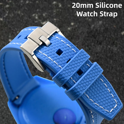 Cinturino per orologio a sgancio rapido per Omega x Swatch, cinturino curvo da 20mm, Speedmaster MoonSwatch Planet Snoopy, cinturino in gomma
