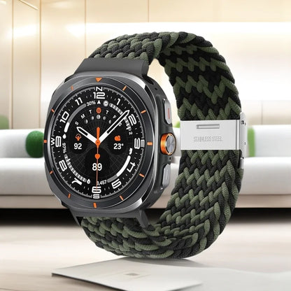 1 pezzo cinturino intrecciato elastico in Nylon per Samsung Galaxy Watch 8 Classic 46mm/Ultra 47MM fibbia in metallo per Samsung Galaxy Watch8