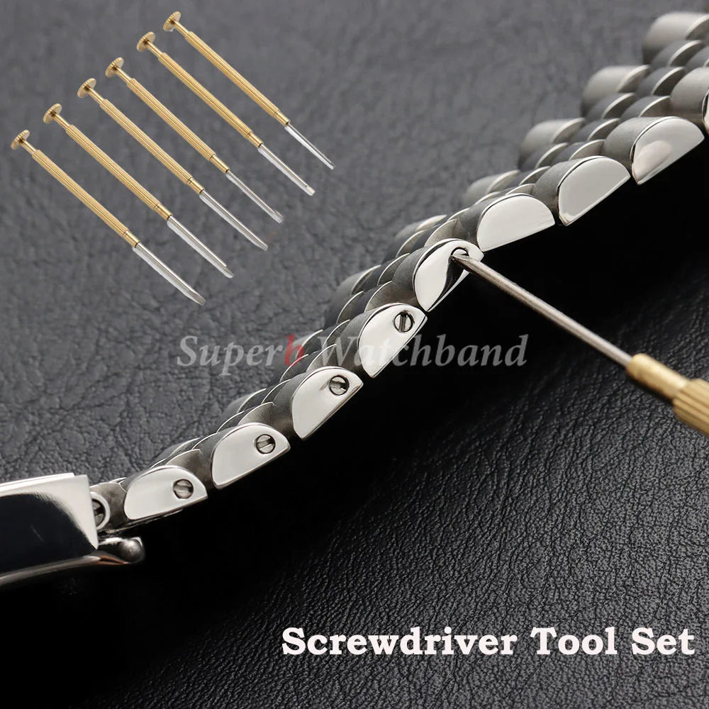 Slotted metal screwdriver for Rolex 0.8mm 1.0mm 1.2mm 1.4mm 1.6mm 1.8mm watch repair tools remove install screws watchmaker set