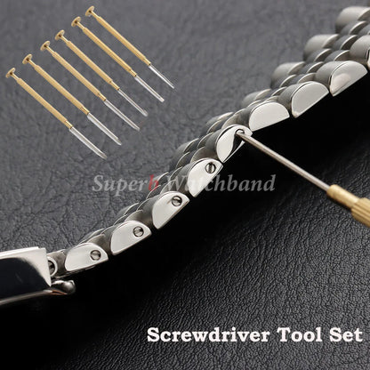 Slotted metal screwdriver for Rolex 0.8mm 1.0mm 1.2mm 1.4mm 1.6mm 1.8mm watch repair tools remove install screws watchmaker set