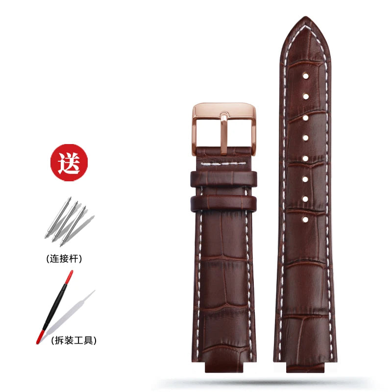 Cinturino dedicato per orologio LV serie Drum Q1121 per uomo e donna, cinturino in vera pelle Q114k.