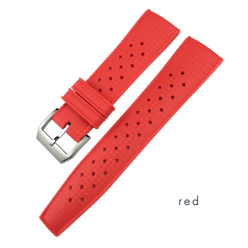 Cinturini per orologi in gomma adatti per orologi IWC Pilot Omega Rolex Longines Breitling Tudor, cinturini per orologi in silicone morbido per immersioni