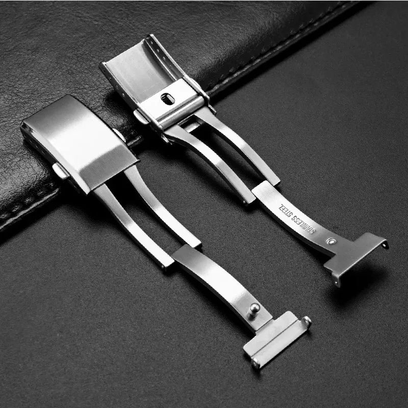 Fermoir de montre en acier inoxydable massif 316L, boucle pliante 16mm 18mm 20mm 22mm, trous micro-ajustables, boucle de montre, accessoires de bracelet de montre