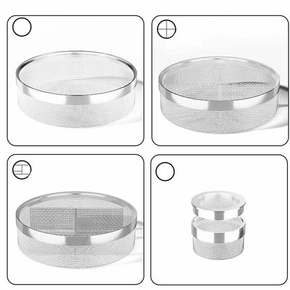 Paniers de nettoyage de montres empilables, plateau de rangement de lavage Portable avec couvercle en maille pour vis d'entretien de mouvement de petites pierres 4 pièces
