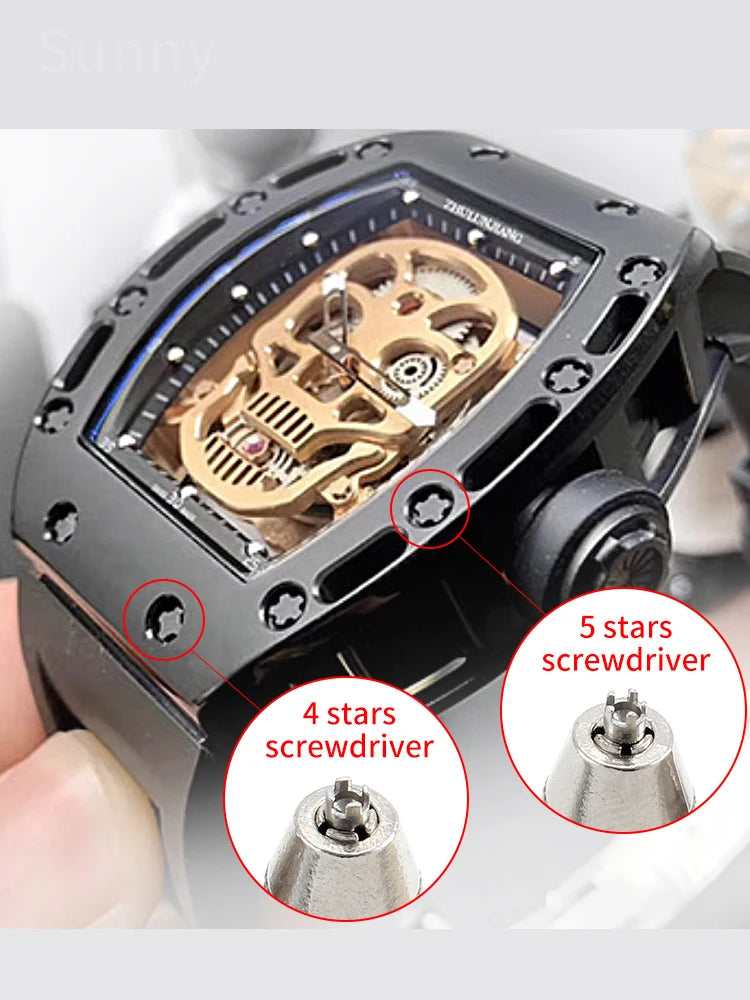 Pour Richard Mille toile de Nylon 25mm 4 étoiles tournevis Anti-allergie bracelets de montre RM50 53 série remplacer bracelet de montre pratique
