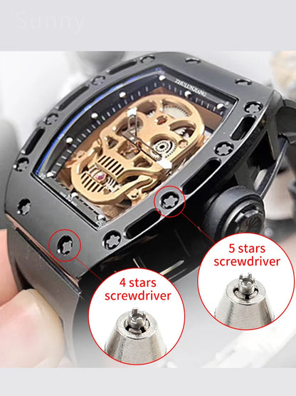Pour Richard Mille toile de Nylon 25mm 4 étoiles tournevis Anti-allergie bracelets de montre RM50 53 série remplacer bracelet de montre pratique