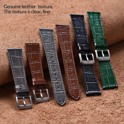 16/18/19/20/21/22mm Cinturino per orologio in pelle con motivo a fiamma Cinturino per orologio in pelle a sgancio rapido da donna e uomo per bracciale Omega Seiko Cartier
