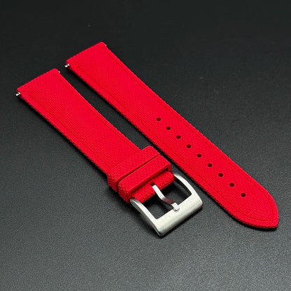 18/19/20/21/22mm Premium Grade FKM Woven Pattern Watch Strap Quick Release Men Women Universal Band Fluororubber Dive Bracelet