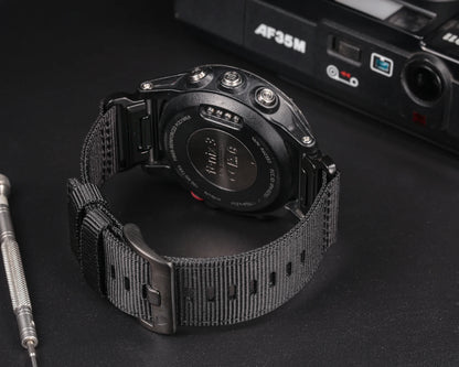HEMSUT Watch Band for Garmin Tactix Nylon Quickfit 20 22 26mm Sport Strap Compatible Fenix8 7 6 EPIX /MK3 /Tactix