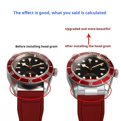 Bracelet en caoutchouc incurvé en acier inoxydable, 20mm 21mm 22mm, lien d'extrémité de tête pour Tudor Biwan M79363, connecteur adaptateur petit monstre