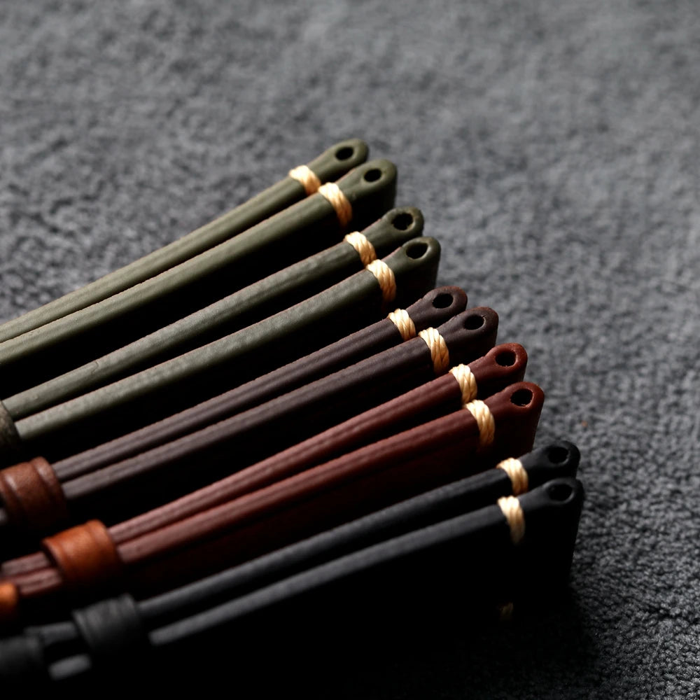 Genuine Leather Bracelet for Men, Handmade, Italian Head, Vintage Style, 18 19 20 21 22MM, Black, Brown, Grey, Green